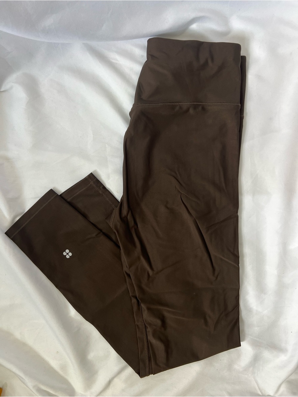 Women’s SWEATY BETTY Chocolate Brown Shiny Full Length Leggings